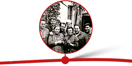 Timeline picture of a group of people in 1964