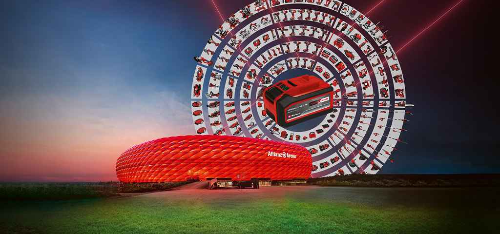 allianz arena with the einhell Power X-Change circle